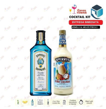 Ginebra Sapphire Cocktail Kit Flamingo Receta Recipe - Cavas Towns