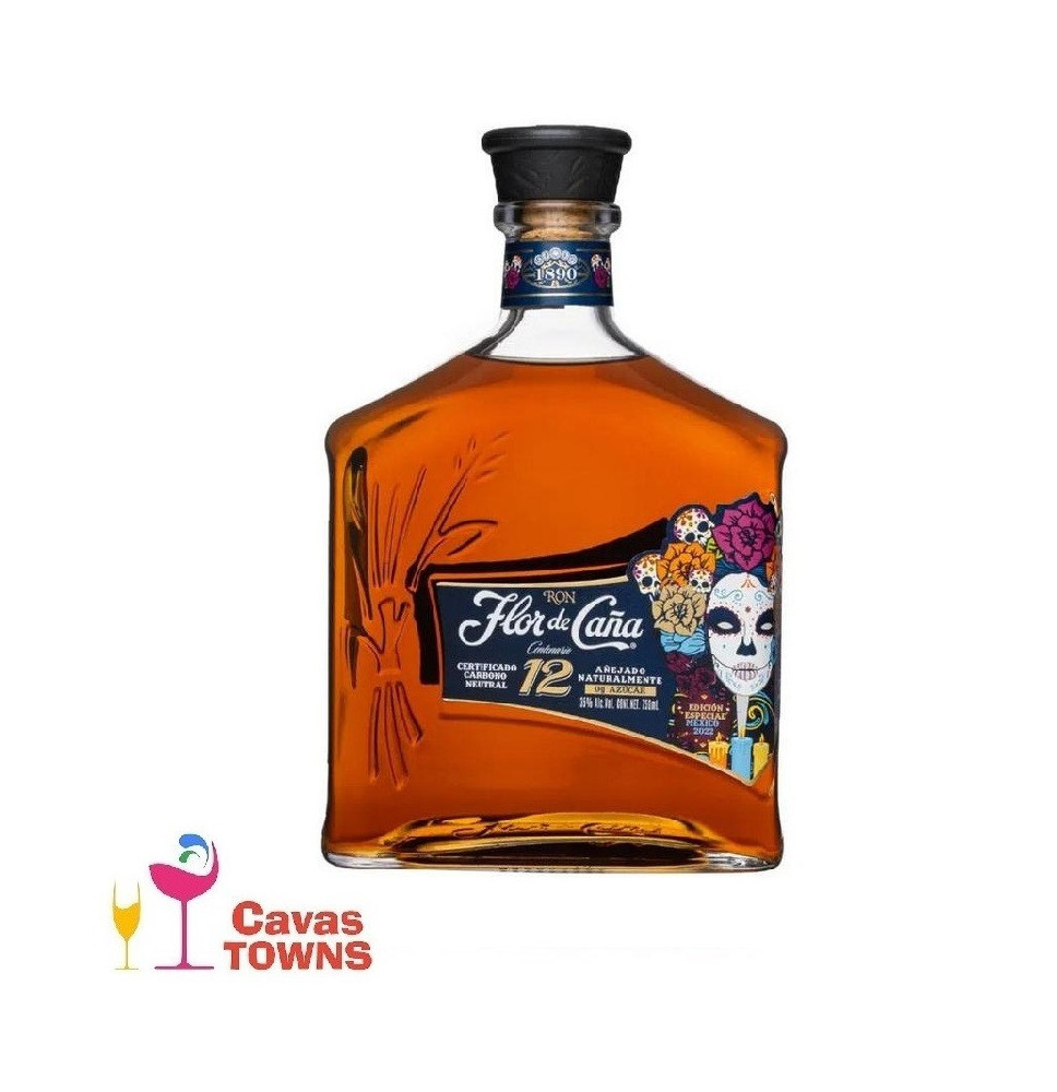 Ron Flor De Caña Centenario 12 Años Edicion Catrina 750 ml - Cavas Towns