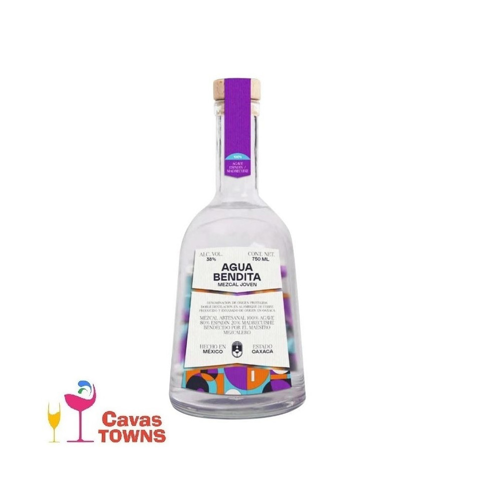 Mezcal Agua Bendita Joven 750ml - Cavas Towns Mezcal Agua Bendita Joven 750ml - Cavas Towns