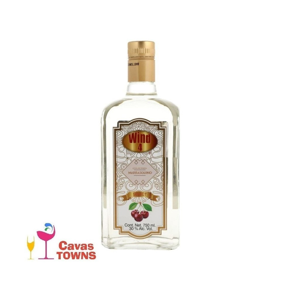 Licor de Cereza Marrasquino Wind 4 750 ml - Cavas Towns Licor de Cereza Marrasquino Wind 4 750 ml - Cavas Towns
