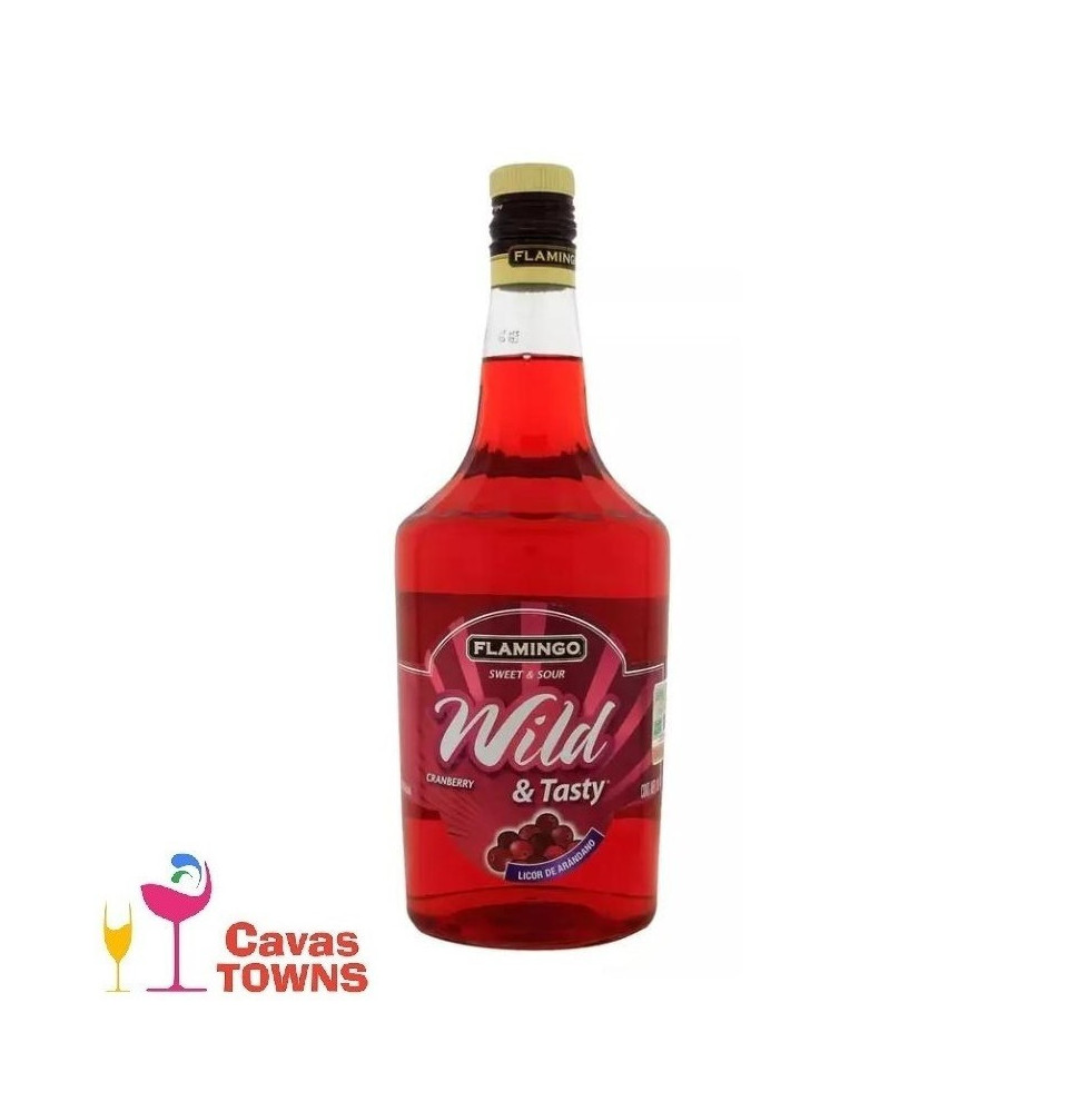 Licor Arandano Flamingo Wild & Tasty 1L - Cavas Towns Licor Arandano Flamingo Wild & Tasty 1L - Cavas Towns