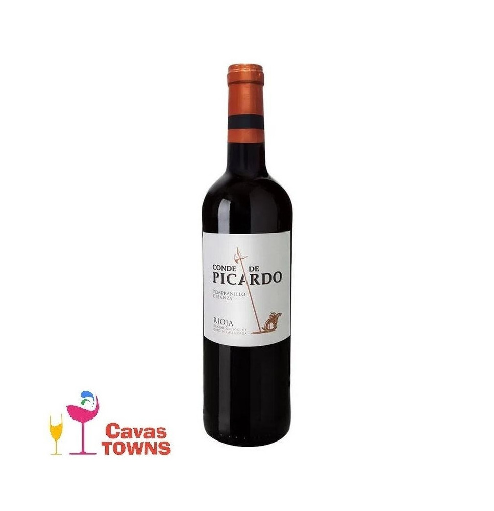 Vino Tinto Conde de Picardo Crianza 750 ml - Cavas Towns Vino Tinto Conde de Picardo Crianza 750 ml - Cavas Towns