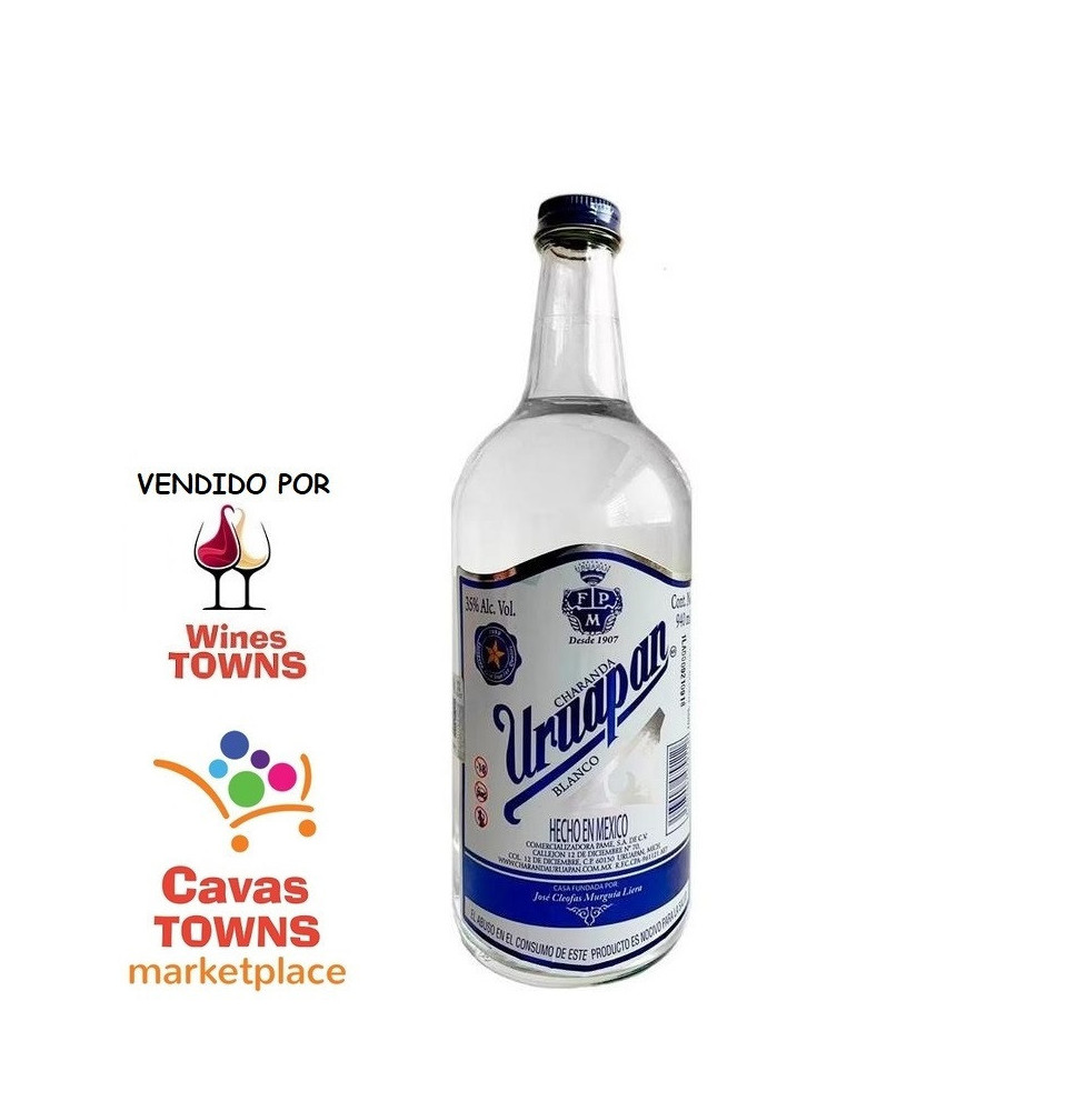 Charanda Uruapan Blanco 940 ml - Cavas Towns Charanda Uruapan Blanco 940 ml - Cavas Towns