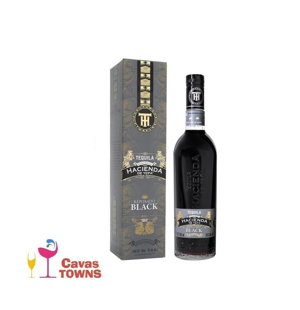 Tequila Hacienda de Tepa Reposado Black 700 ml - Cavas Towns Tequila Hacienda de Tepa Reposado Black 700 ml - Cavas Towns