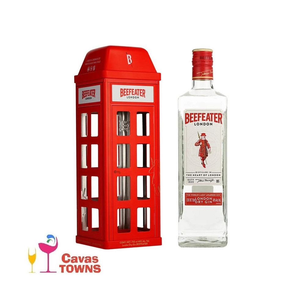 Ginebra Beefeater London Dry Estuche Telefonico 750 ml - Cavas Towns Ginebra Beefeater London Dry Estuche Telefonico 750 ml - Cavas Towns