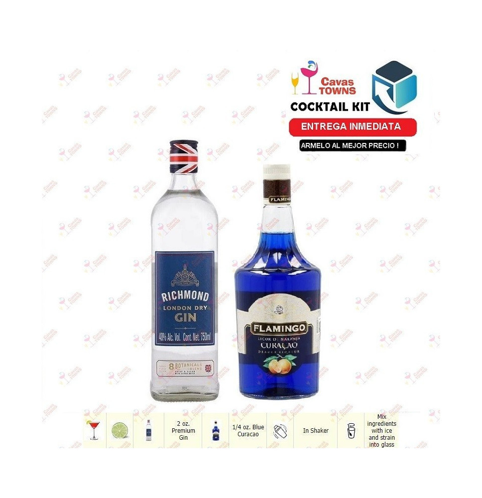 Cocktail Kit Blue Sapphire Receta Recipe - Cavas Towns
