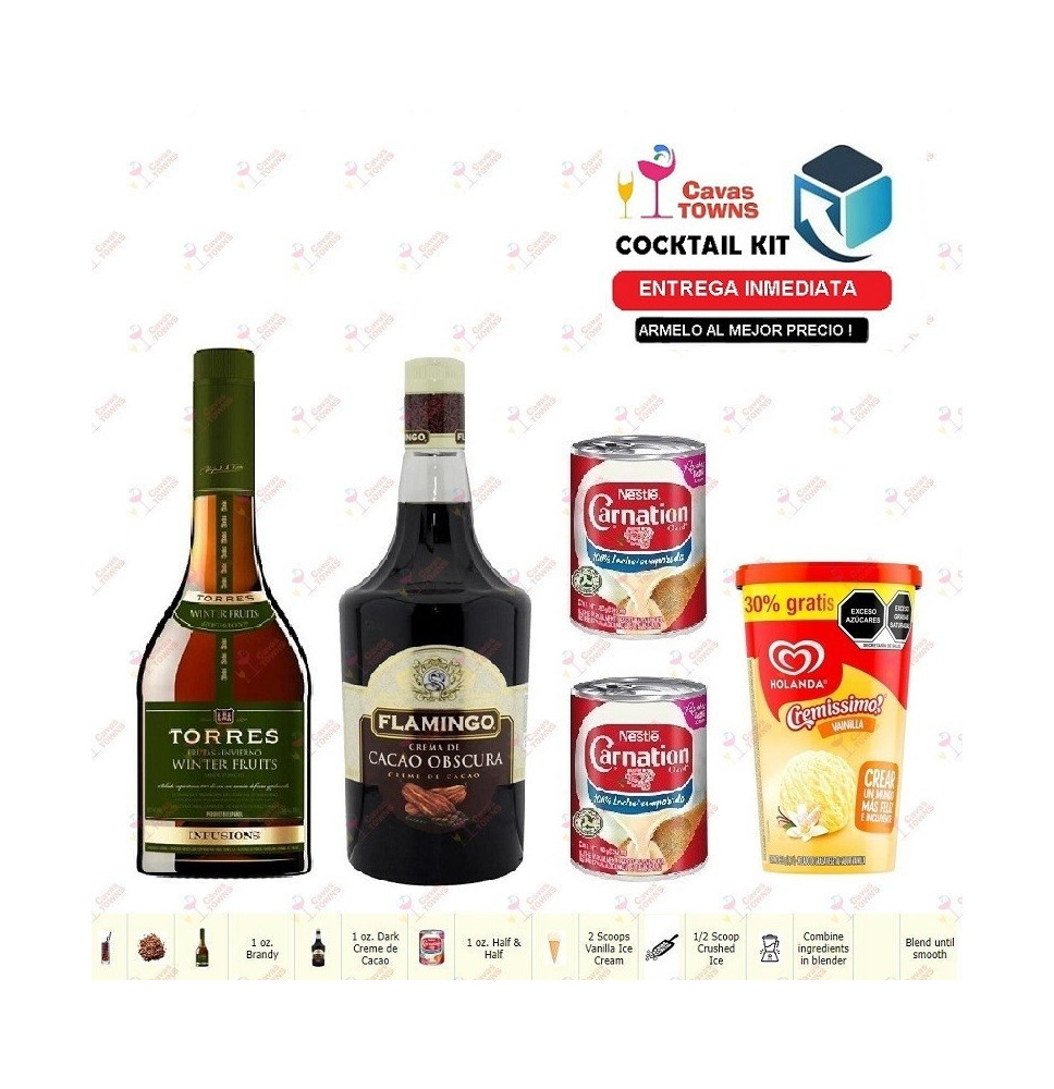 Cocktail Kit Brandy Alexander - 1 Receta Recipe - Cavas Towns Cocktail Kit Brandy Alexander - 1 Receta Recipe - Cavas Towns
