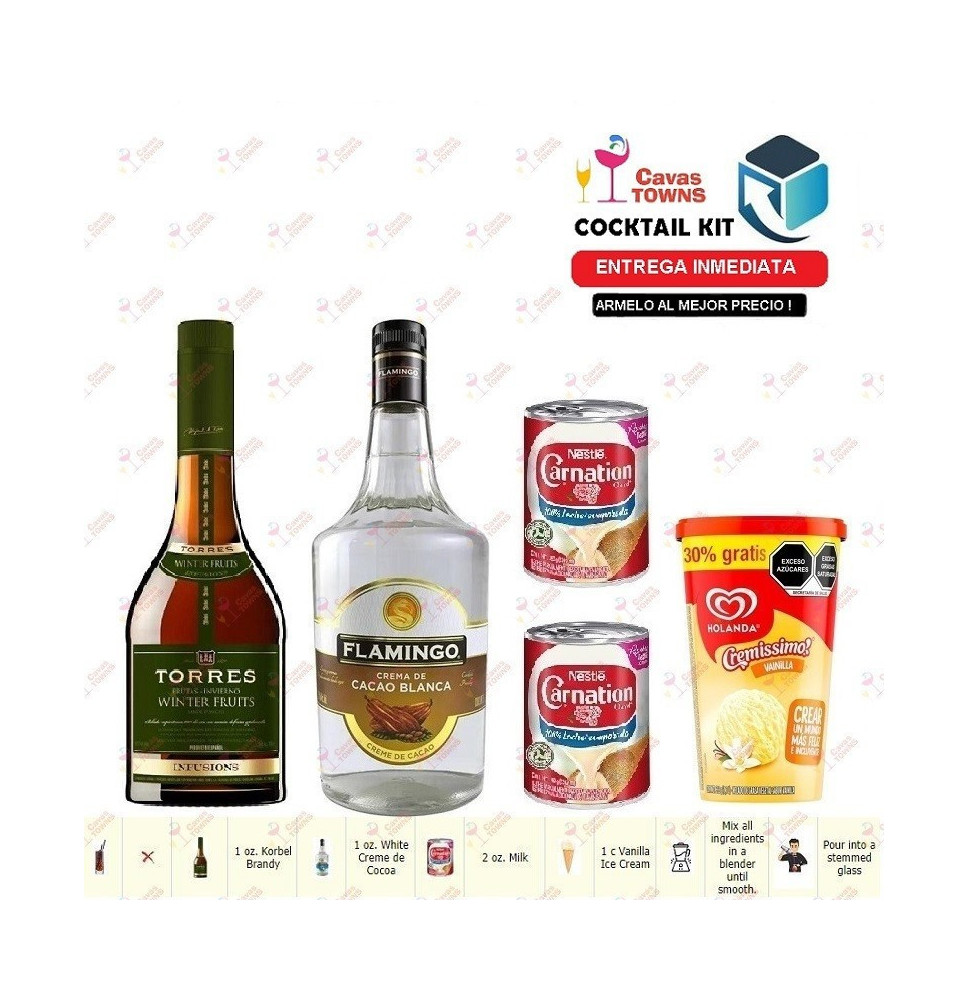 Cocktail Kit Brandy Alexander - 4 Receta Recipe - Cavas Towns Cocktail Kit Brandy Alexander - 4 Receta Recipe - Cavas Towns
