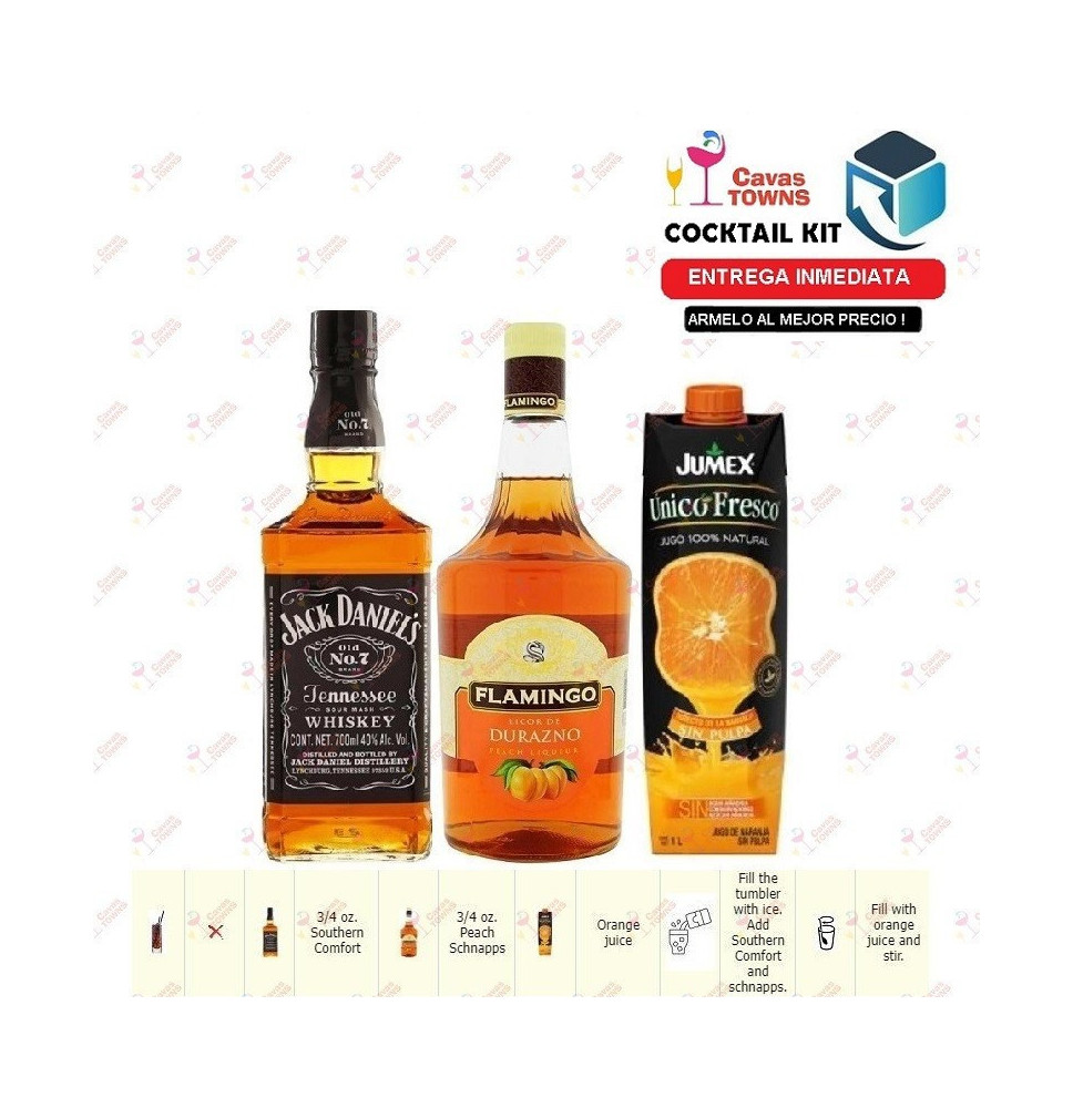 Cocktail Kit Comfort Peach Receta Recipe - Cavas Towns